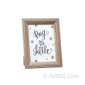 Cadre en bois massif de style classique personnalisé Cadre photo blanc Handprint Shadow Box Cadre Super pour le cadeau